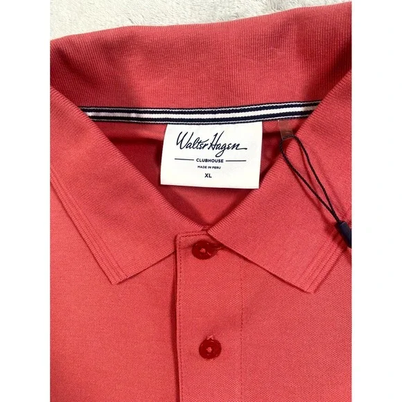 Walter Hagen‎ Clubhouse Polo Shirt Mens XL Pink Rouge Wrinkle Resistant Golf - Picture 4 of 6